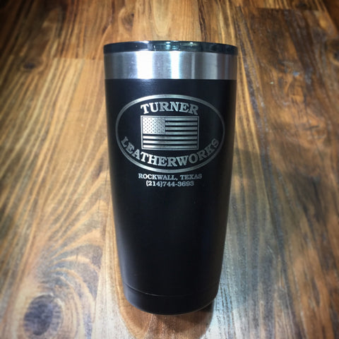 Stainless Steel Tumbler with Turner Leatherworks Logo (20 ounce)